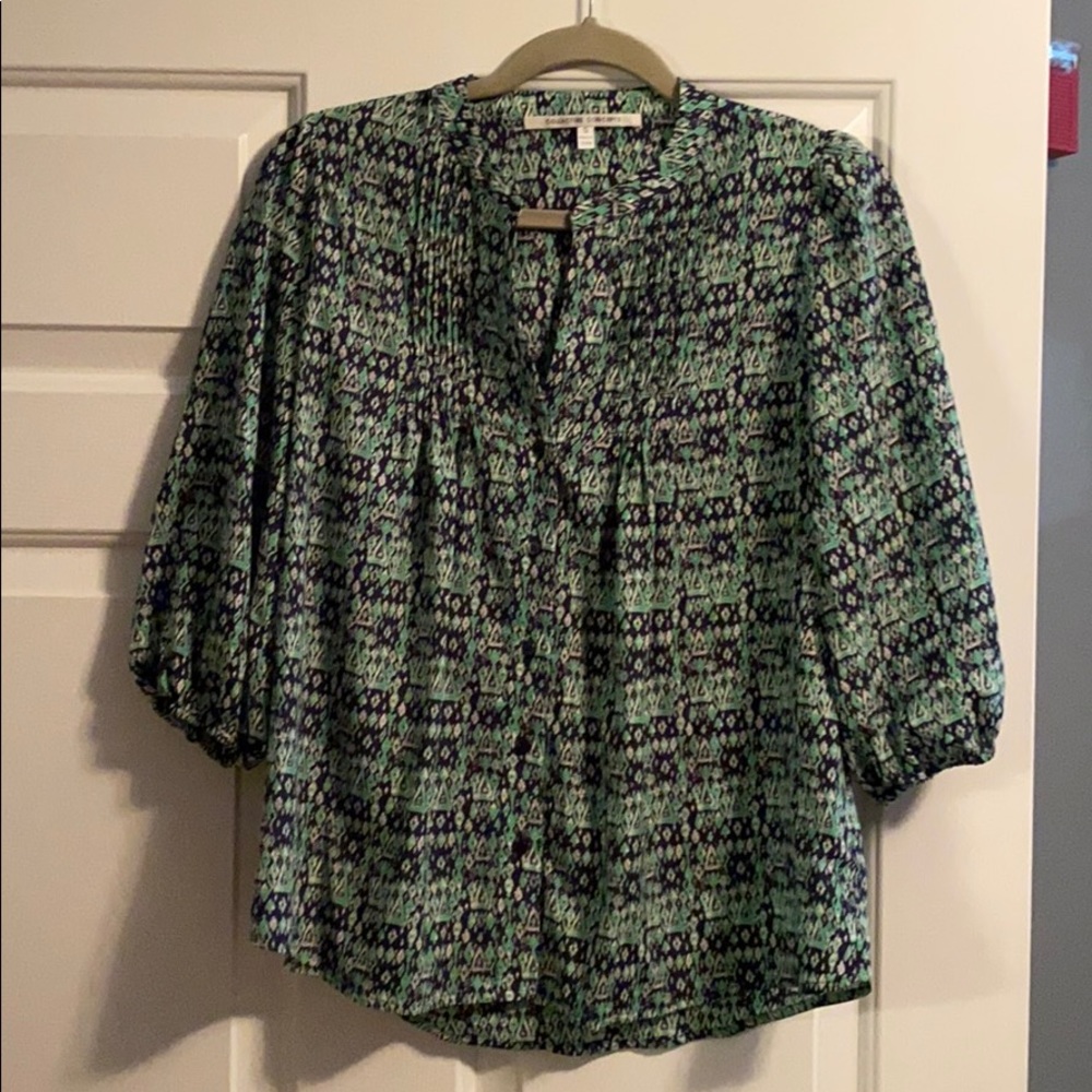 Green and blue Ikat Collective Concepts blouse